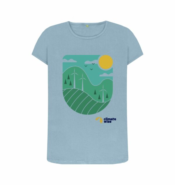 Wind Powered with Climate Wise Womens Tee
