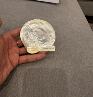 Mother of Pearl Spoon (engraved):