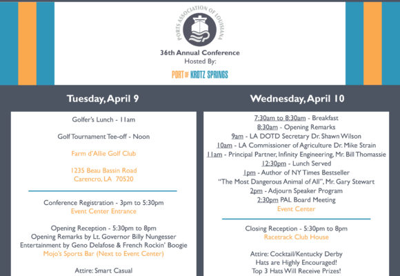 36 ANNUAL PORTS ASSOCIATION OF LOUISIANA CONFERENCE
